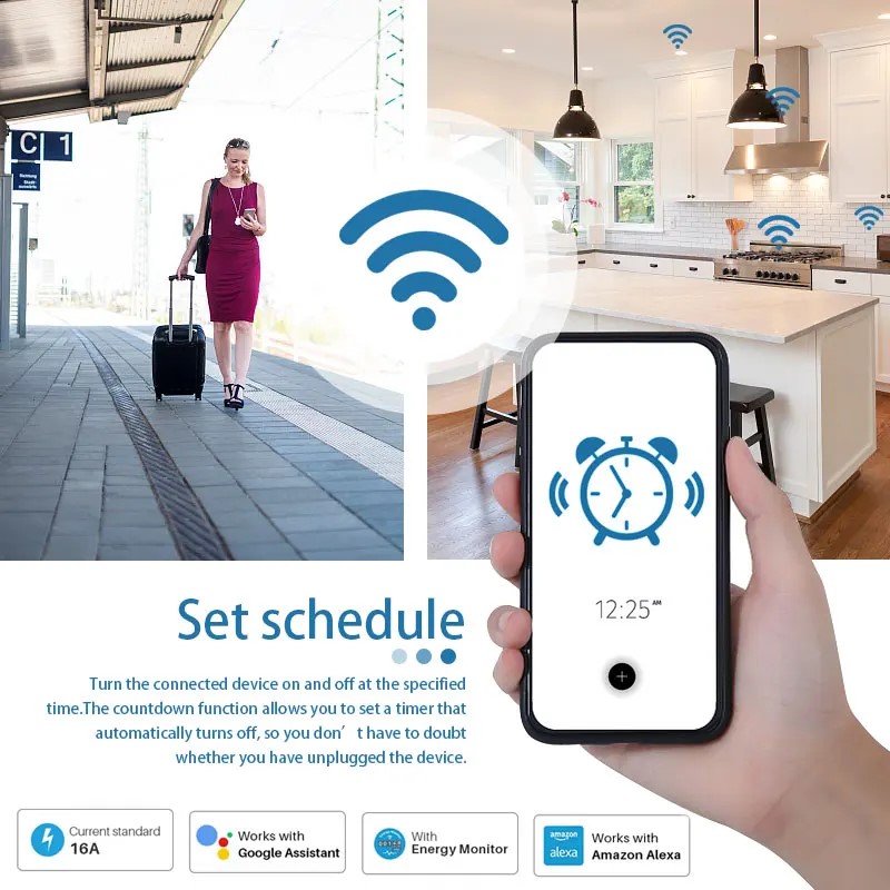 Tuya Smart Socket EU16A/20A Wi - огляд і ціна Wifi Smart Plug