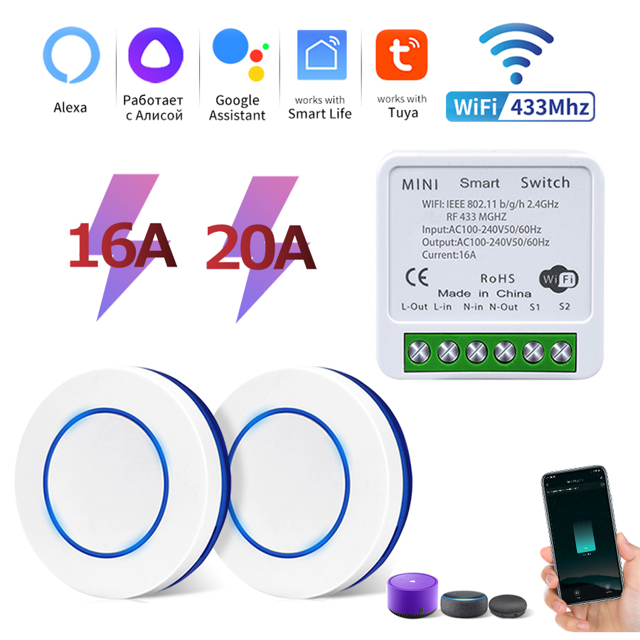 Tuya Wifi Smart Switch RF 433M - огляд і ціна Smart Light Switch Wifi