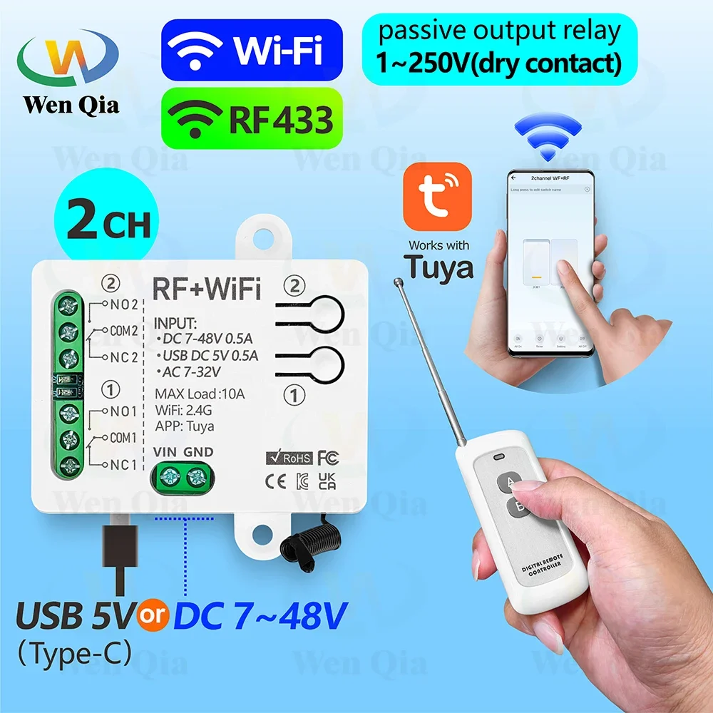 2CH Smart Light Switch Tuya,Wi - огляд і ціна Smart Light Switch Wifi