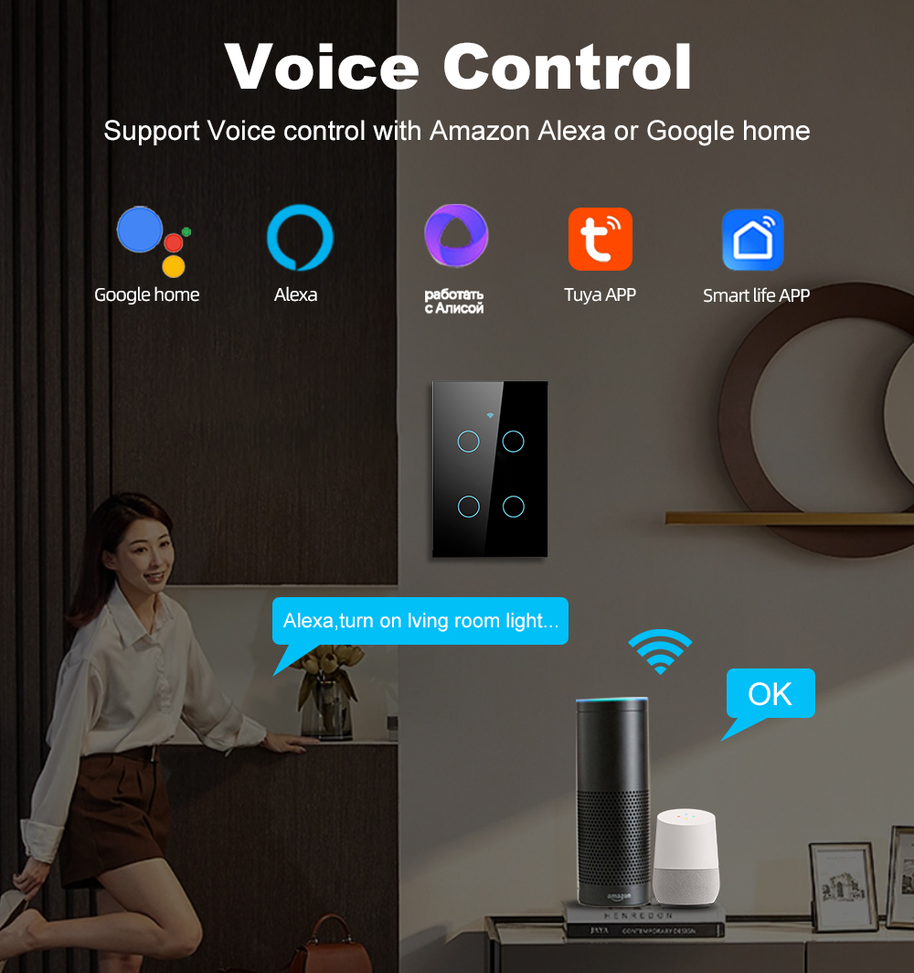 Smart Life Wifi+Bluetooth Touc - огляд і ціна Smart Light Switch Wifi