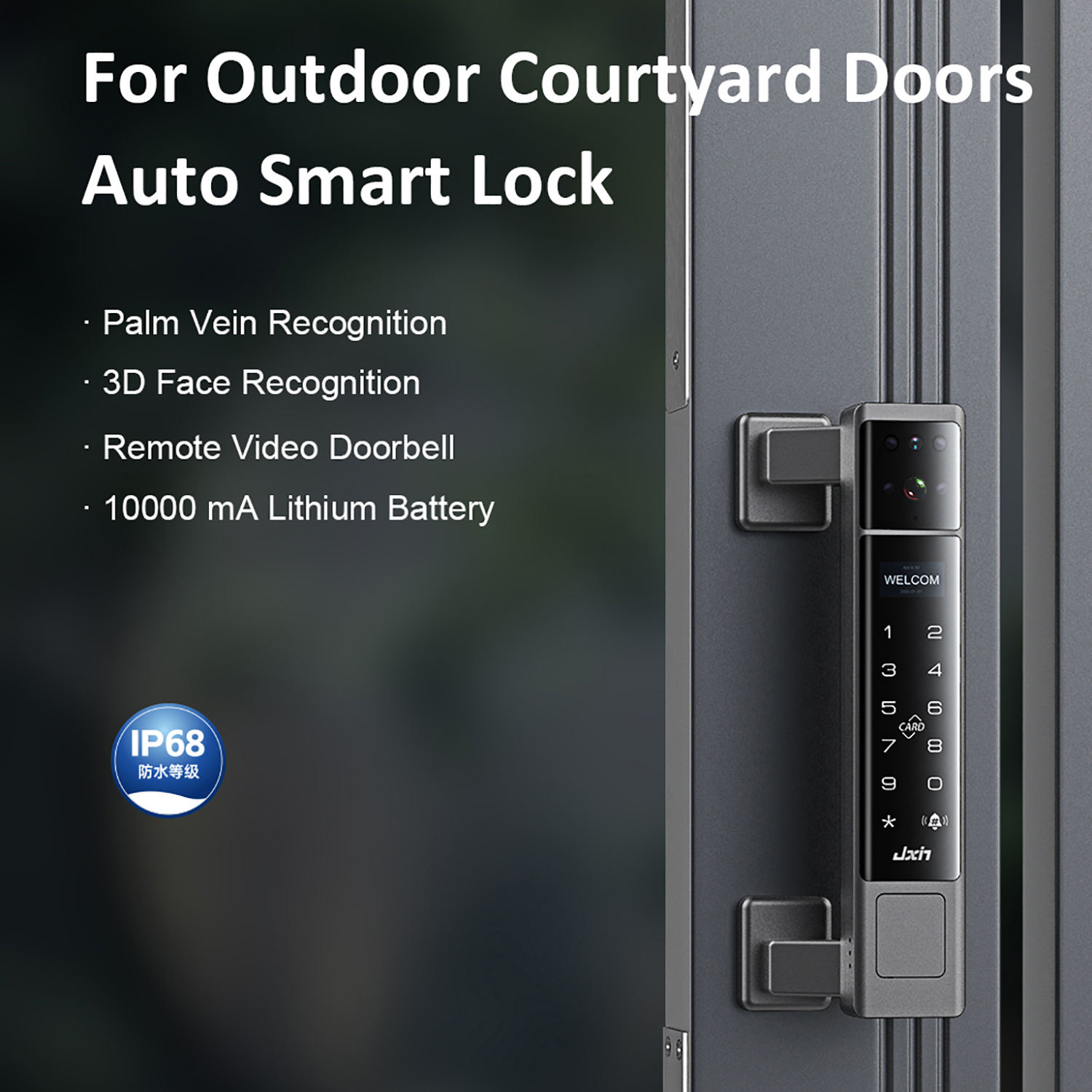 IP68 Waterproof Outdoor Smart  - огляд і ціна Smart Door Lock Wifi