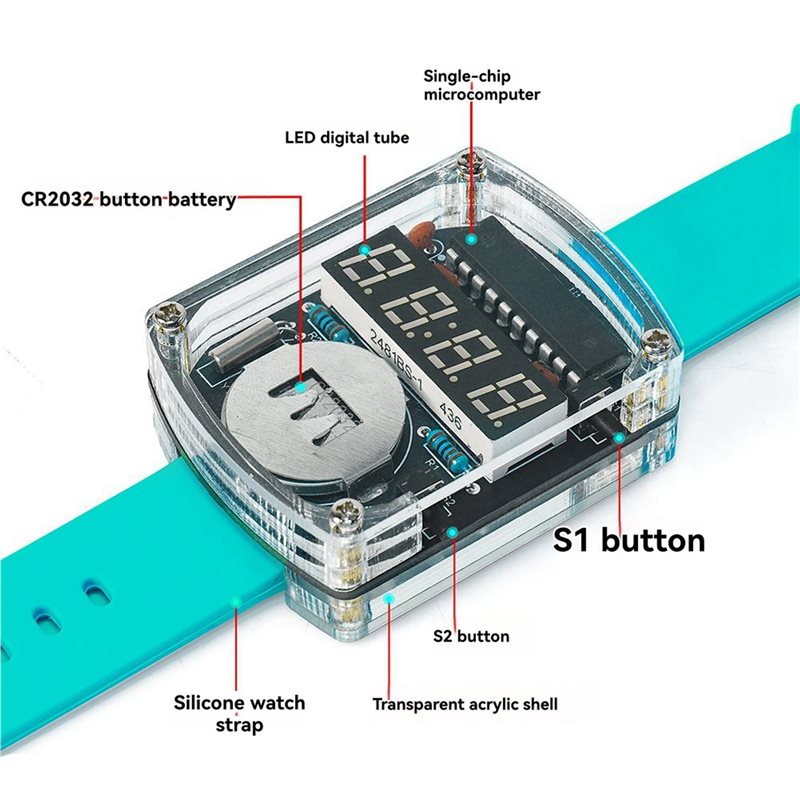 2X DIY Watch LED Watch Electro - огляд і ціна Electronics Project Kit